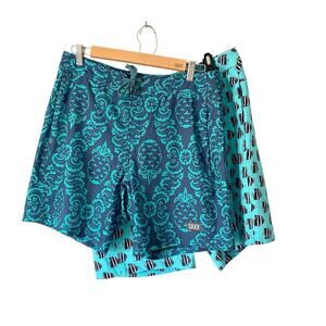 Saxx Betawave 2N1 Bundle Set 2 DropTemp Cooling Swim Suits Trunks size 32